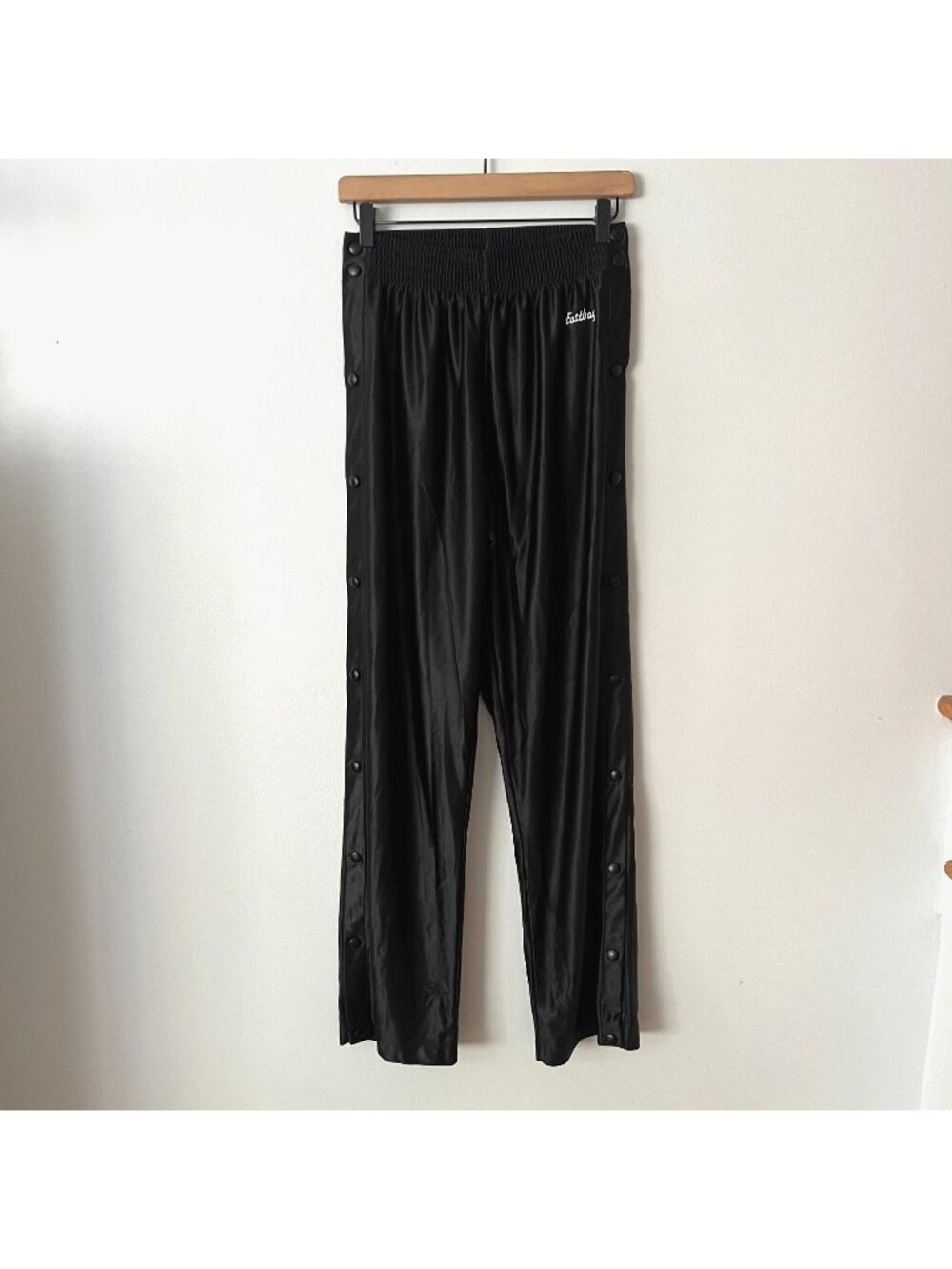 VTG Y2K 90s Eastbay Dazzle Black Tear Away Snap Track Pants Men's Size Medium